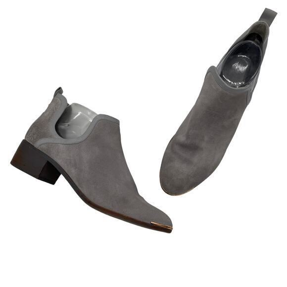Ted Baker Twillo Suede Cut Out Ankle Bootie - Gray - 40 - Picture 1 of 11